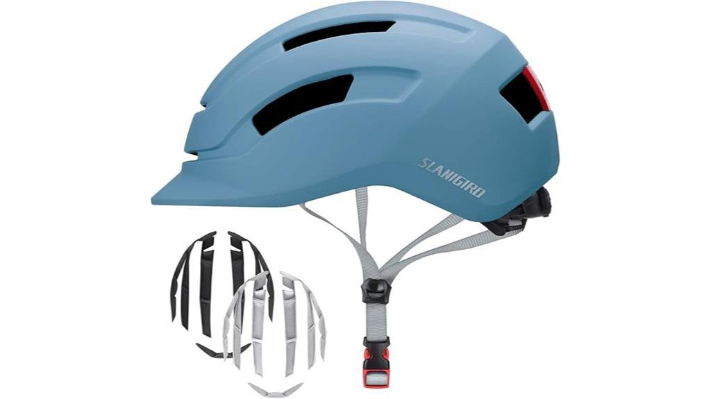 adjustable helmet with taillight