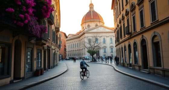 art city exploration by bike