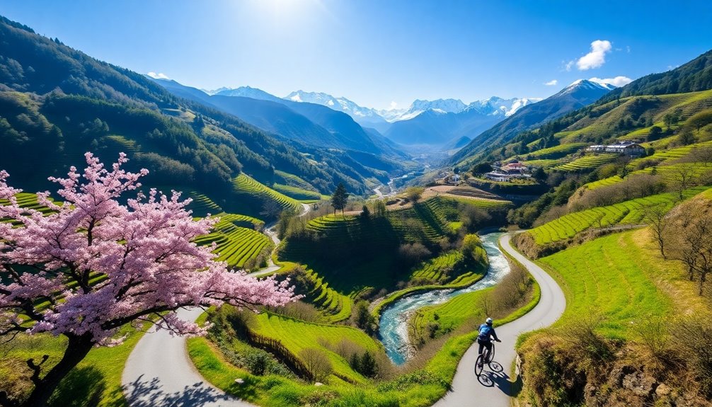 beautiful scenic river valley
