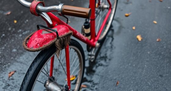 bicycle rusts from rain