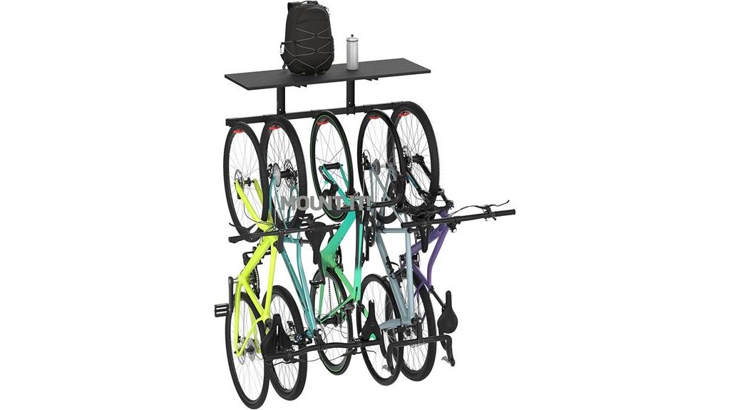 bike storage rack shelf
