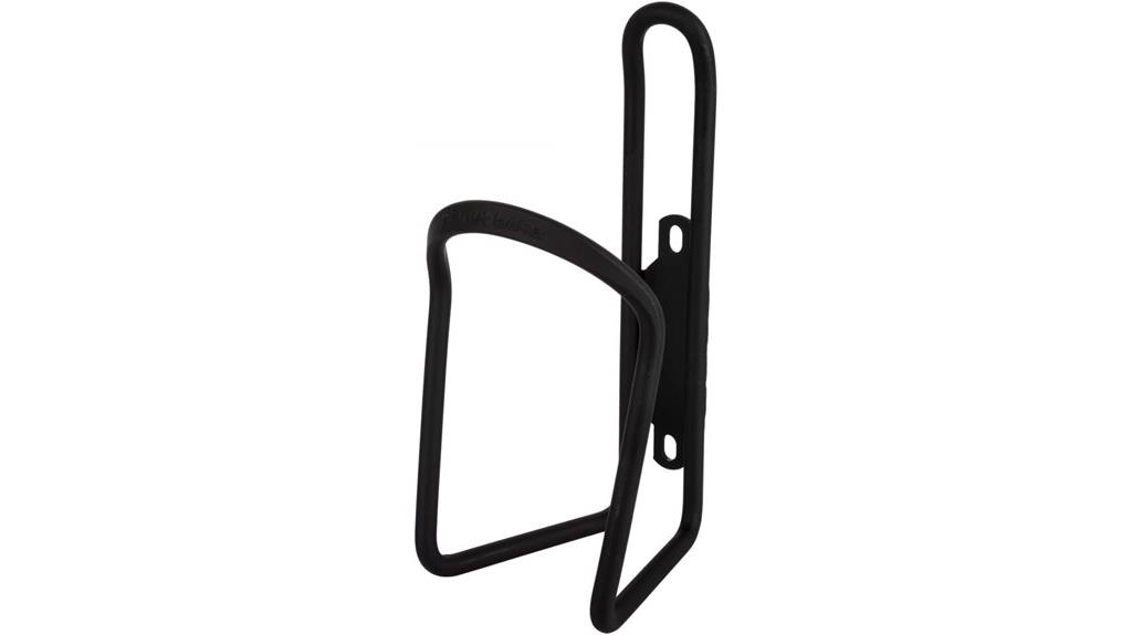 black aluminum water bottle holder