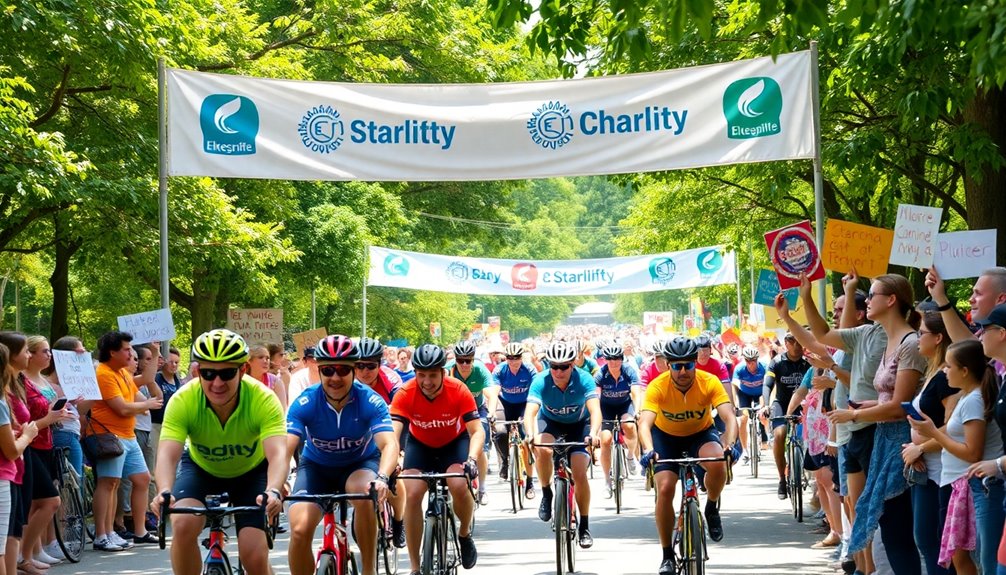 charity cycling for community