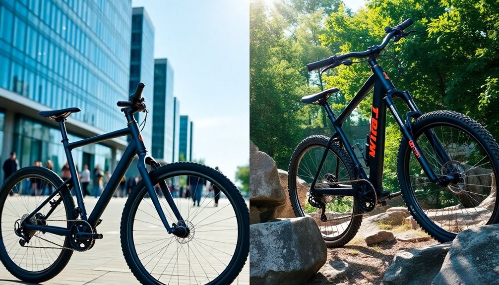 city bikes versus mountain bikes