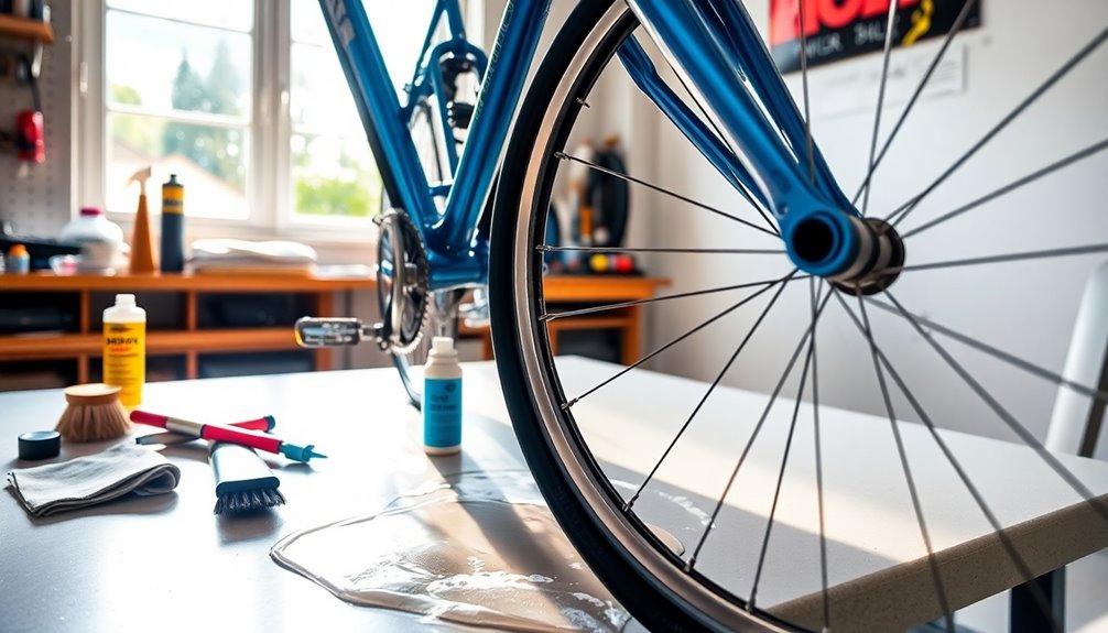 clean the bicycle thoroughly