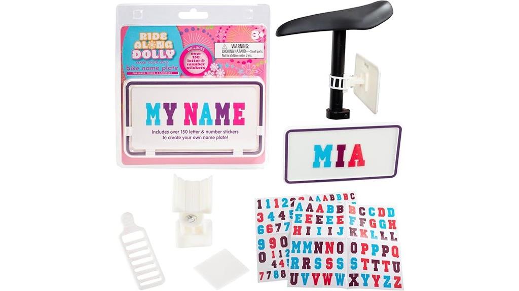 customizable kids bicycle plate