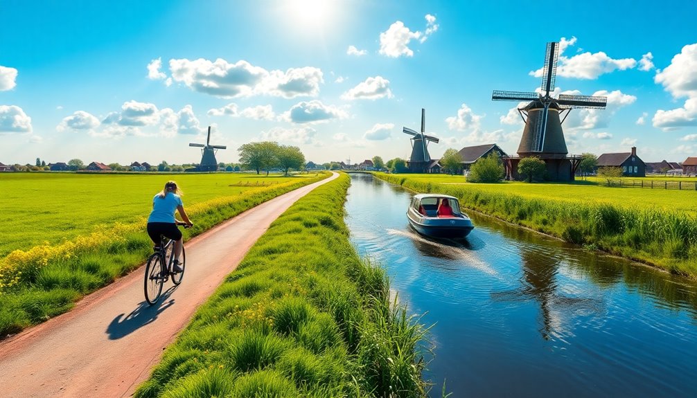 cycling and boating adventures
