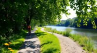 cycling path along sile