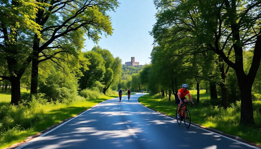 cycling route overview provided