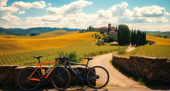 cycling through beautiful tuscany