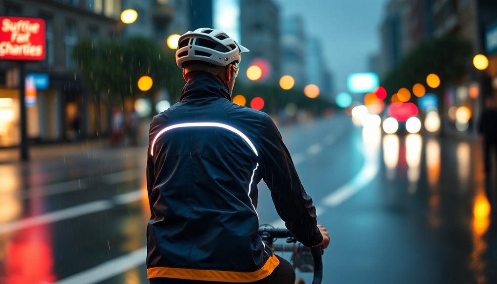 cyclist rain gear selection