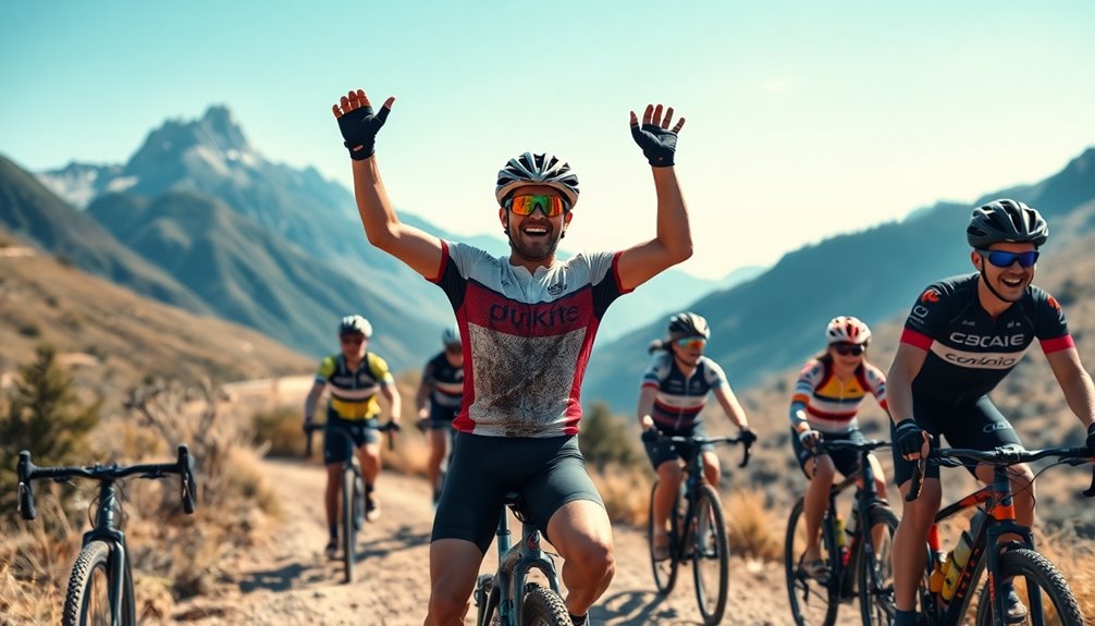 cyclists conquering difficult obstacles