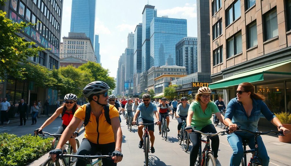 diverse urban cycling adventures