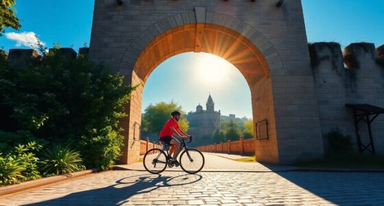 exploring historical sites cycling