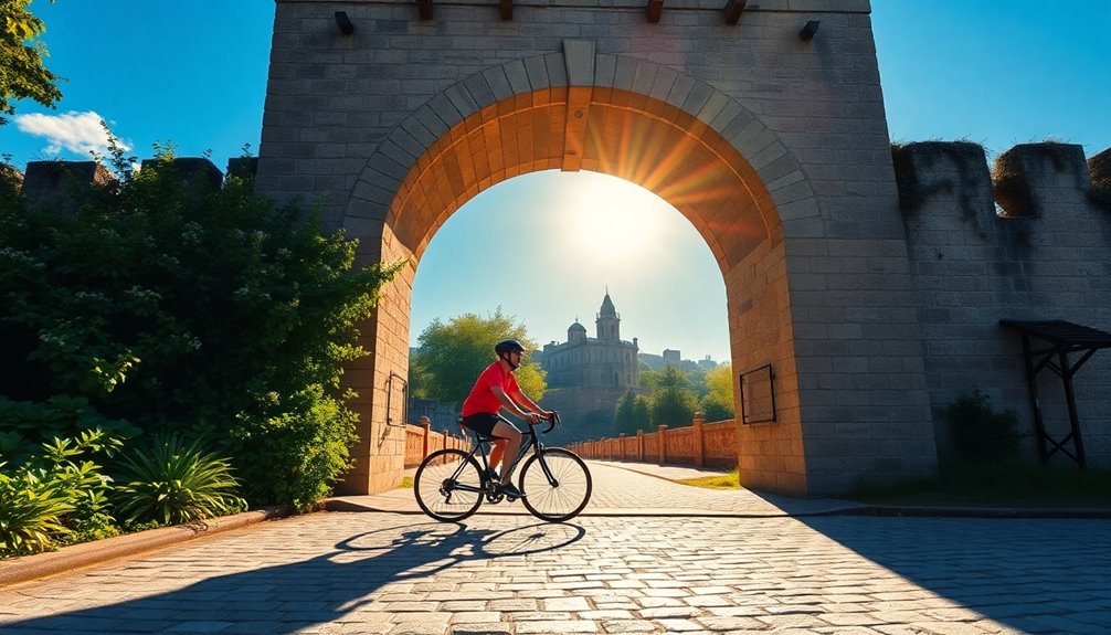 exploring historical sites cycling