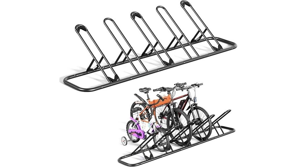 five bike garage rack