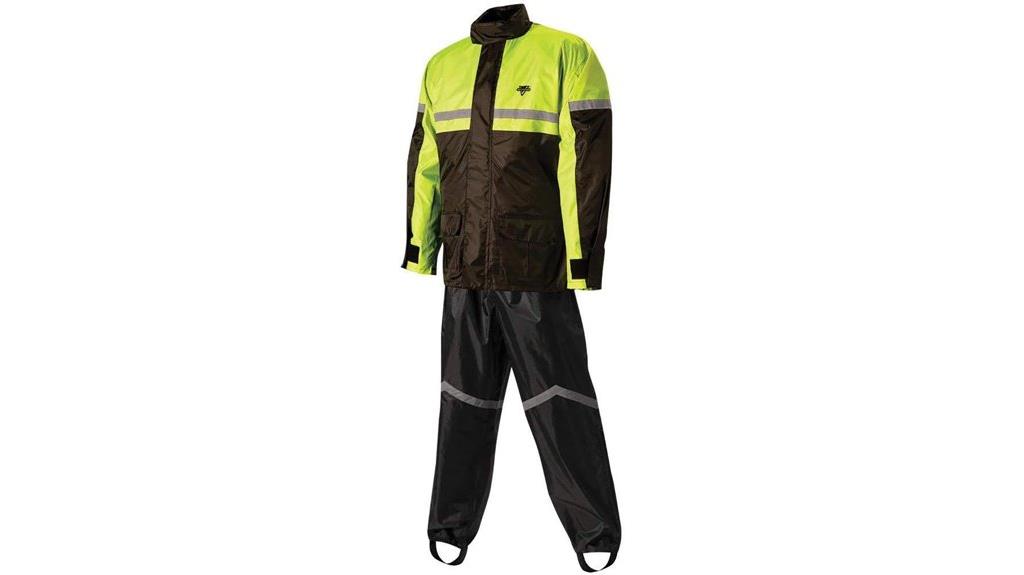hi vis rain suit large