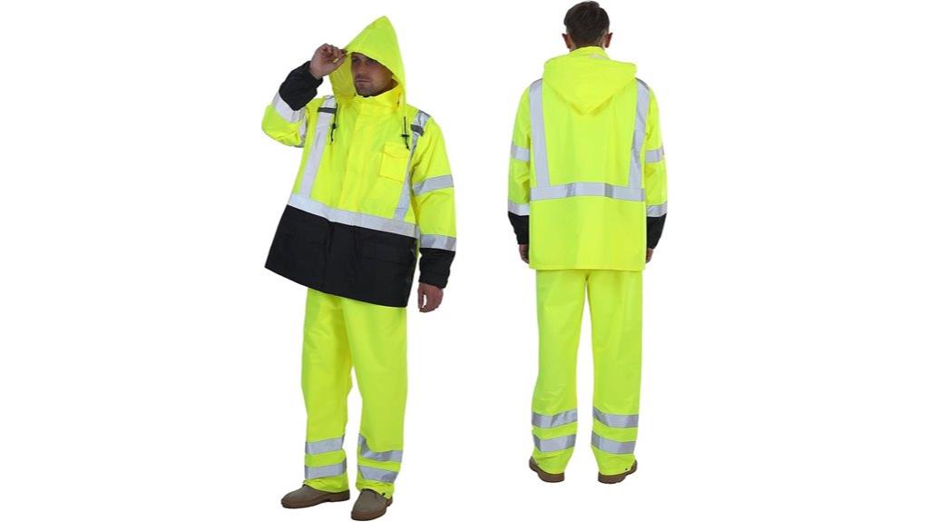 high visibility rain jacket