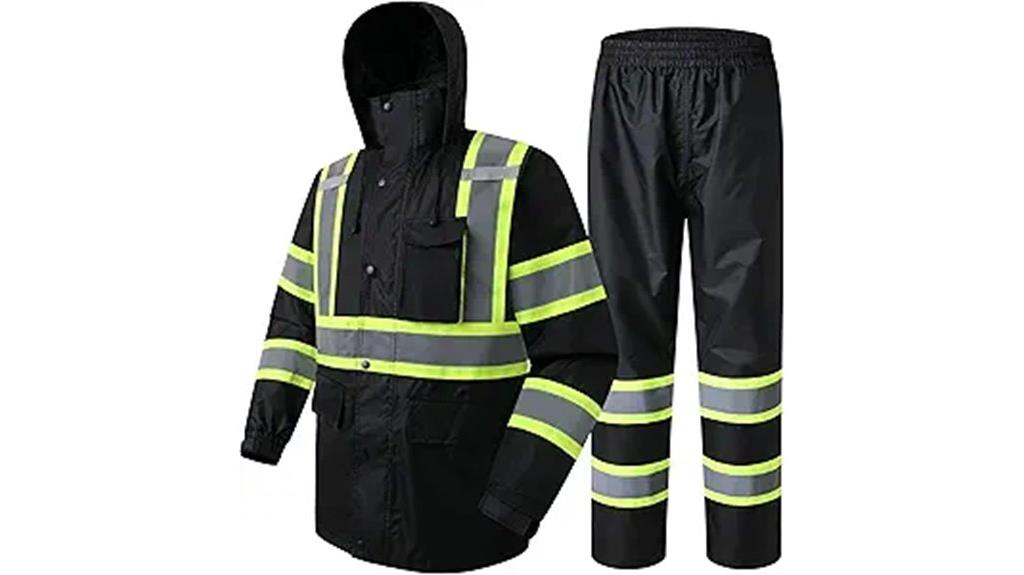 high visibility reflective rain gear