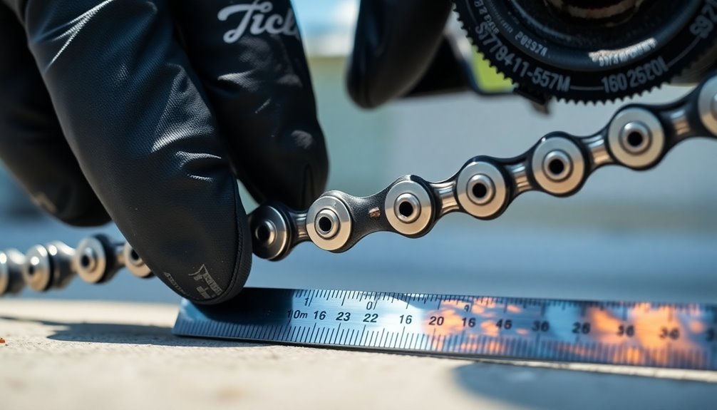 inspecting chain condition thoroughly