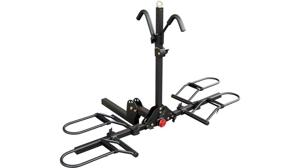 lightweight dual bike hitch rack