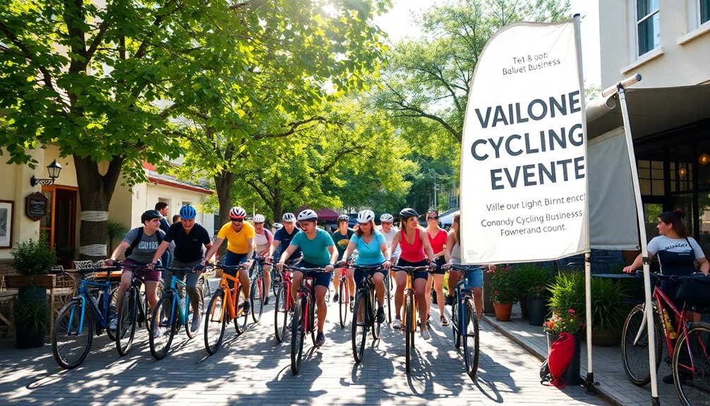 local businesses support cyclists