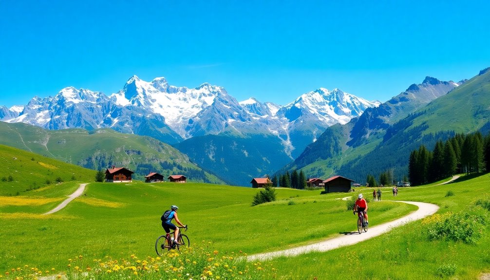 majestic mountain range beauty