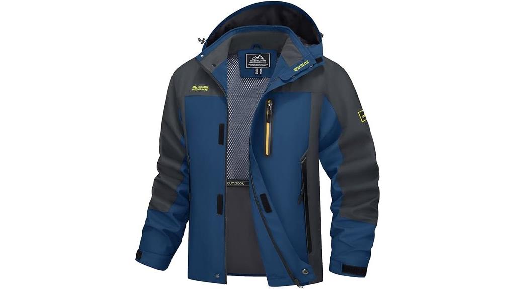 men s hooded rain jacket