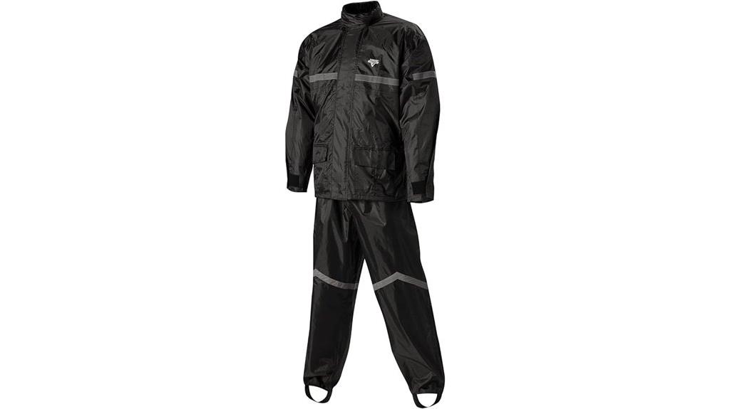 nelson rigg black rain suit