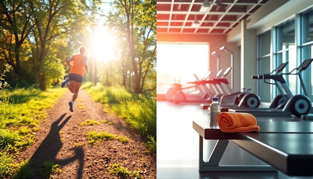 outdoor to indoor workout transition