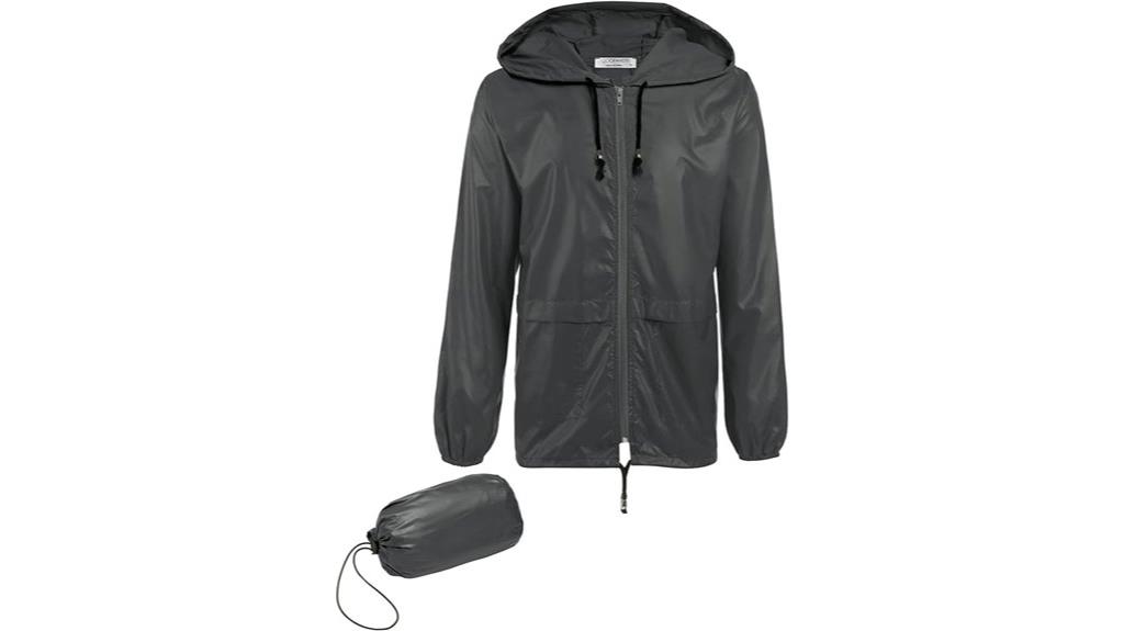 packable waterproof rain jacket