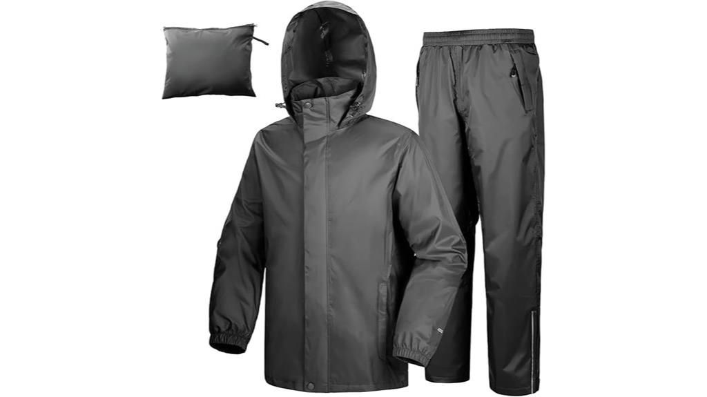 packable waterproof rain suit