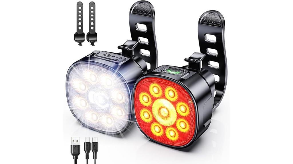 rechargeable bike lights modes