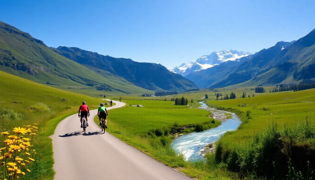 recommended cycling routes available