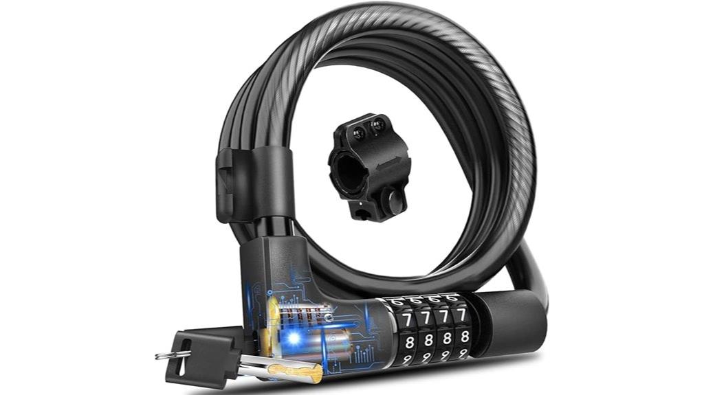 resettable 5 digit bike lock