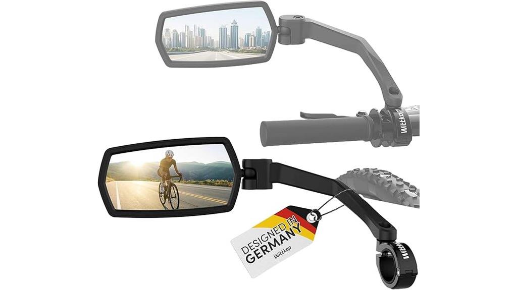 rotatable foldable bike mirror