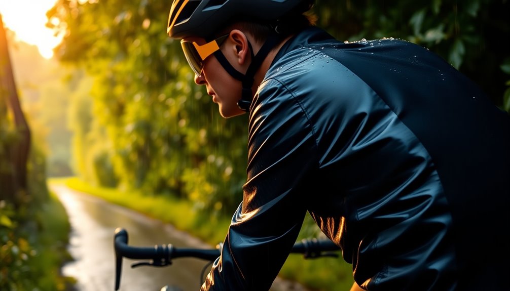 selecting cyclist rain gear