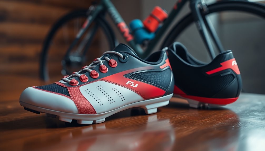 stylish cycling shoe selection
