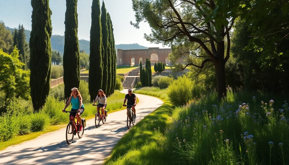 sustainable biking in nature