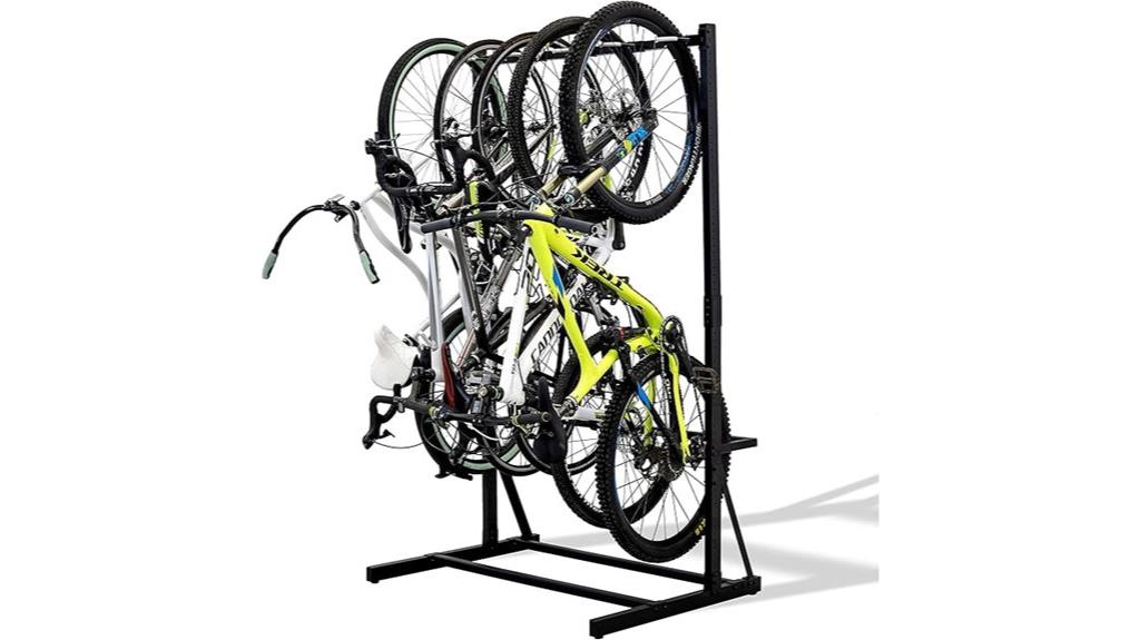 teal freestanding bike rack