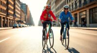 vibrant cycling fashion statements