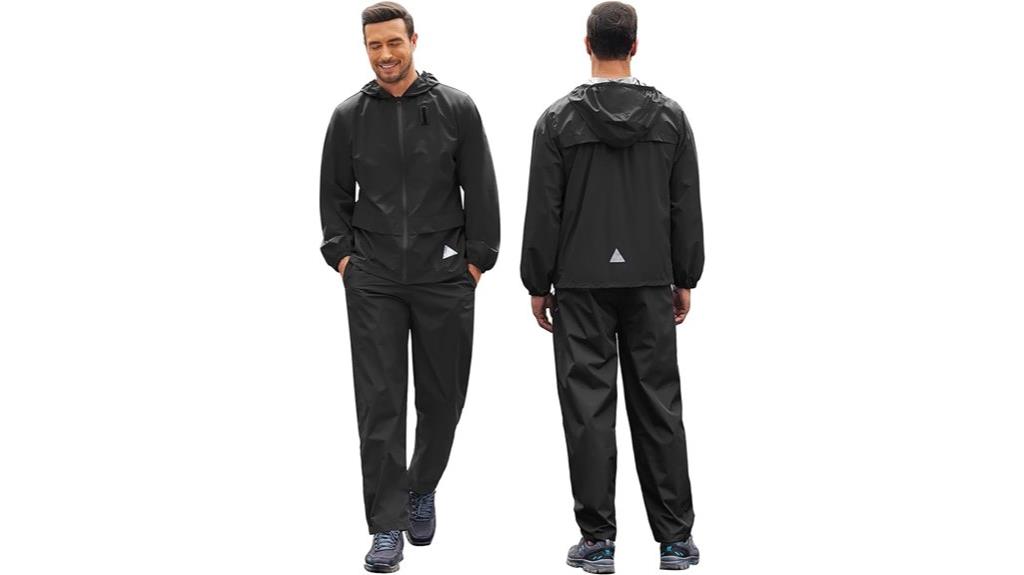 waterproof two piece rain suit