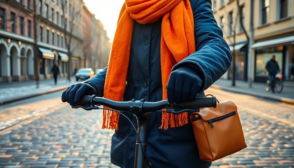 winter cycling city attire