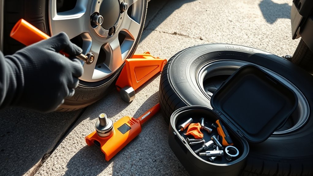 change tire safely quickly