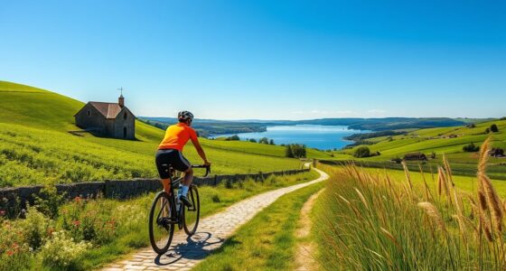 cycling through french countryside