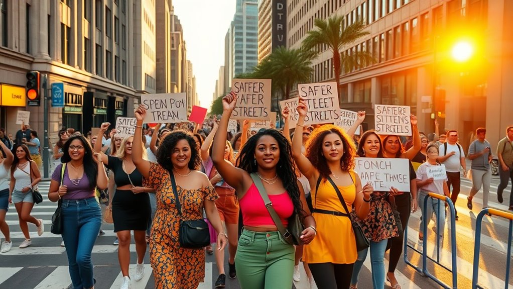 women activists lead street safety