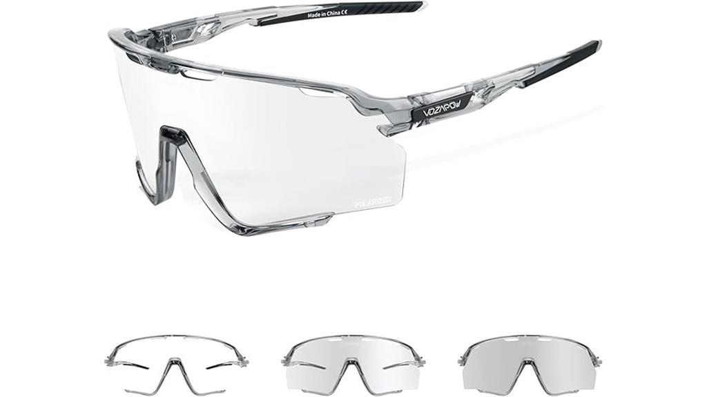 adjustable photochromic sports glasses
