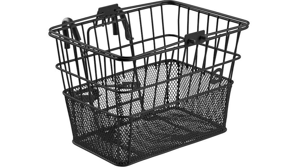 bike basket with hooks