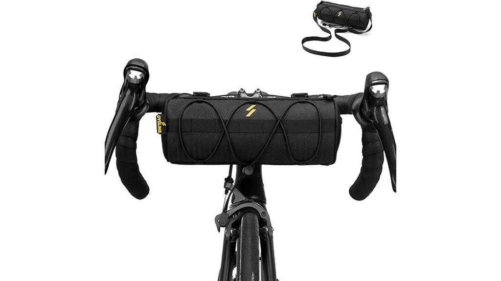 bike handlebar bag with strap