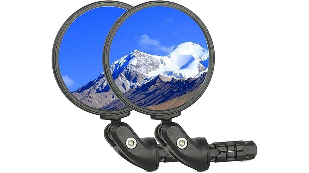 bike mirror with convex lens